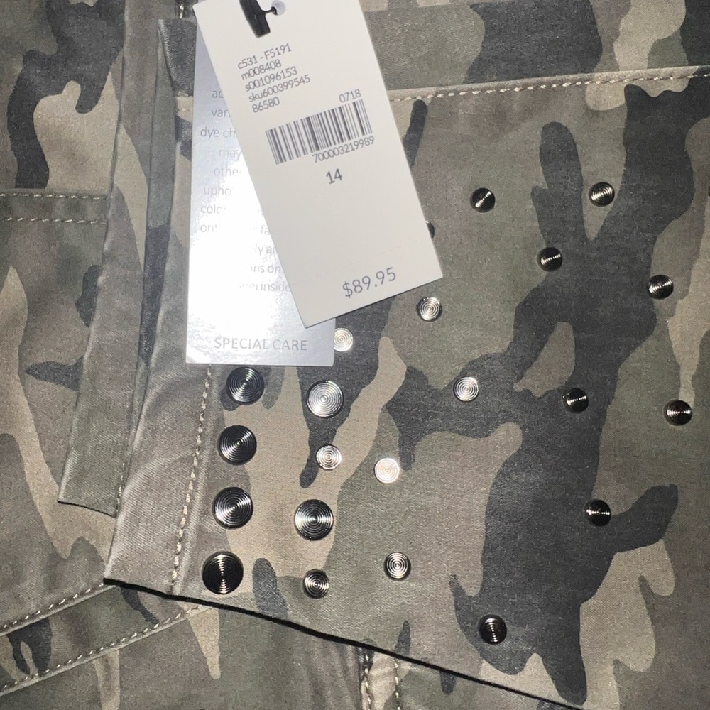 Lane Bryant Camouflage Skinny Jeans with Studded hem